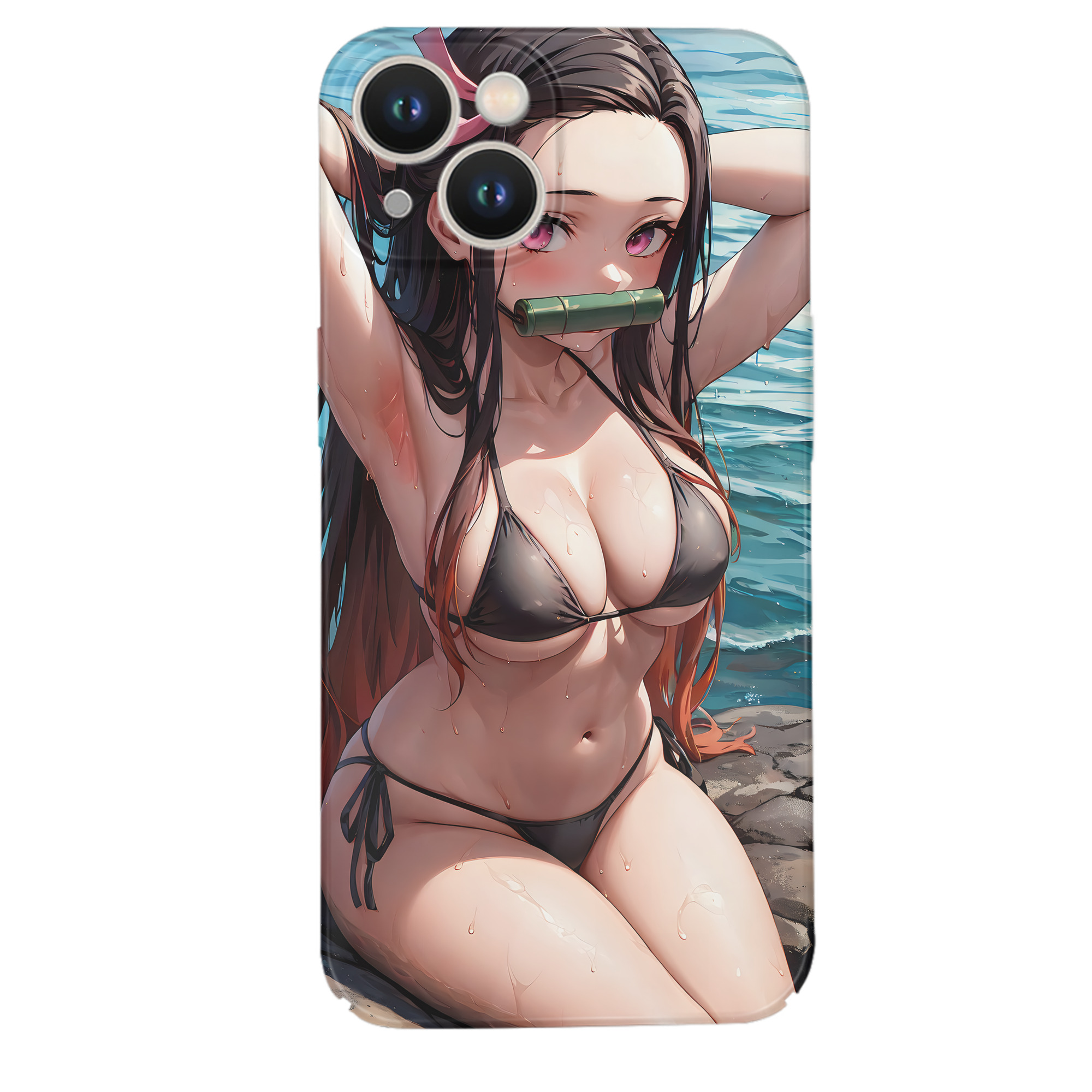 （画像用） 鬼滅の刃（きめつのやいば）竈門 禰󠄀豆子／かまど ねずこ Kamado Nezuko 【iPhone 14シリーズ対応】ハードケース